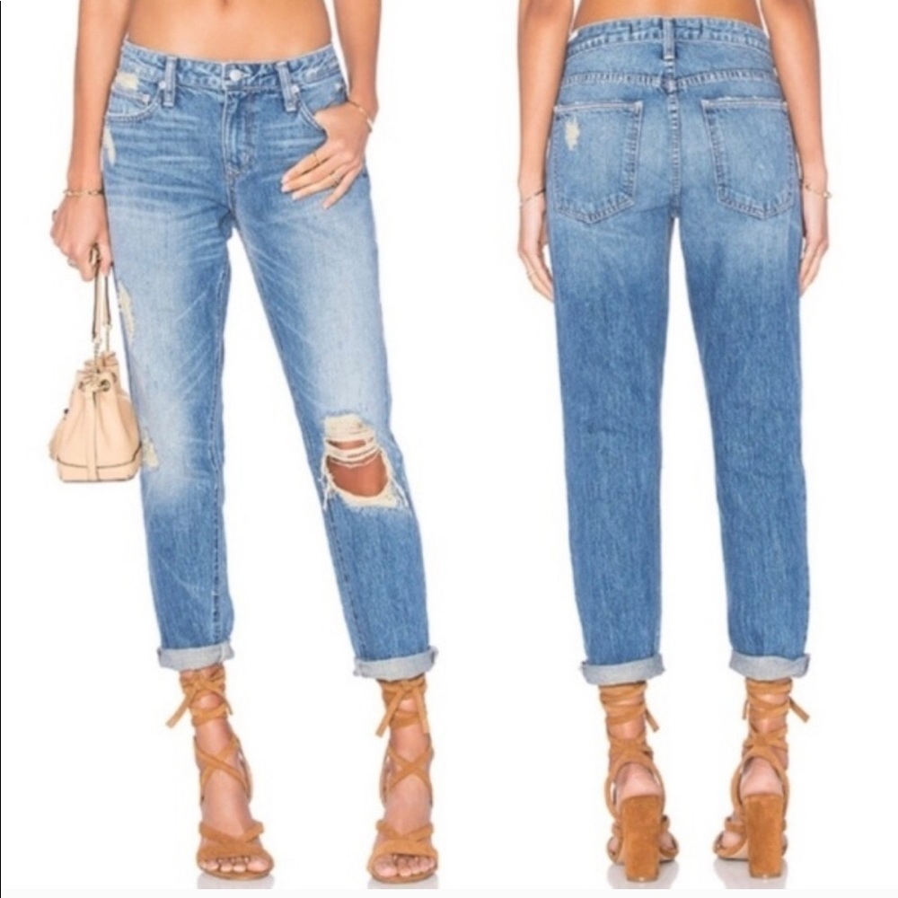 Distressed bf jeans by Lovers + Friends.